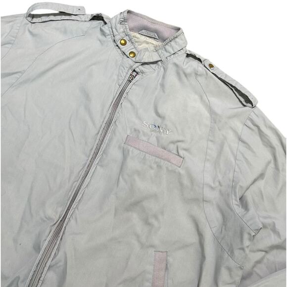 Sony  Vintage 80’s Embroidered Flight Promo Windbreaker Jacket - Picture 2 of 4